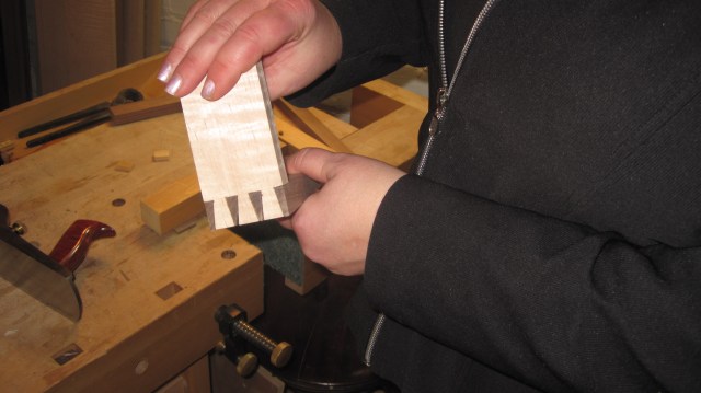 Our first dovetail, a fine collective effort